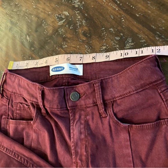 Maroon Skinny Jeans Cargo Pockets Old Navy Jeggings Size 2 - Picture 6 of 7